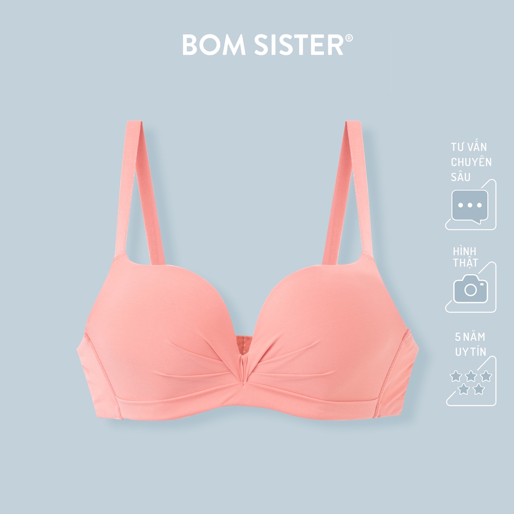 [Mã FARSBRBOM1 giảm 10% đơn 99K] Áo lót mút mỏng thun lạnh không gọng màu trơn nâng ngực tự nhiên BOM SISTER A3566