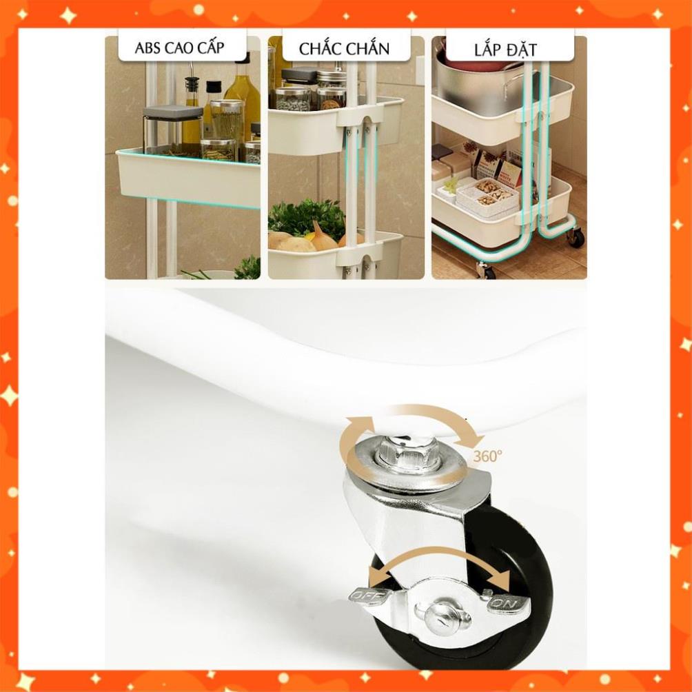 Kệ Bỉm Sữa 3 Tầng Có Bánh Xe - Kệ Spa Đa Năng  !