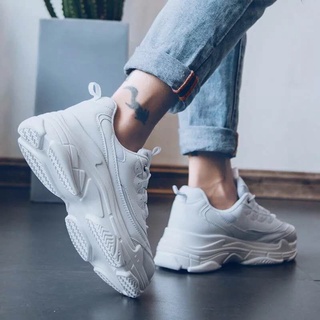 Giày thể thao sneaker trắng nam đế dày dặn cá tính
