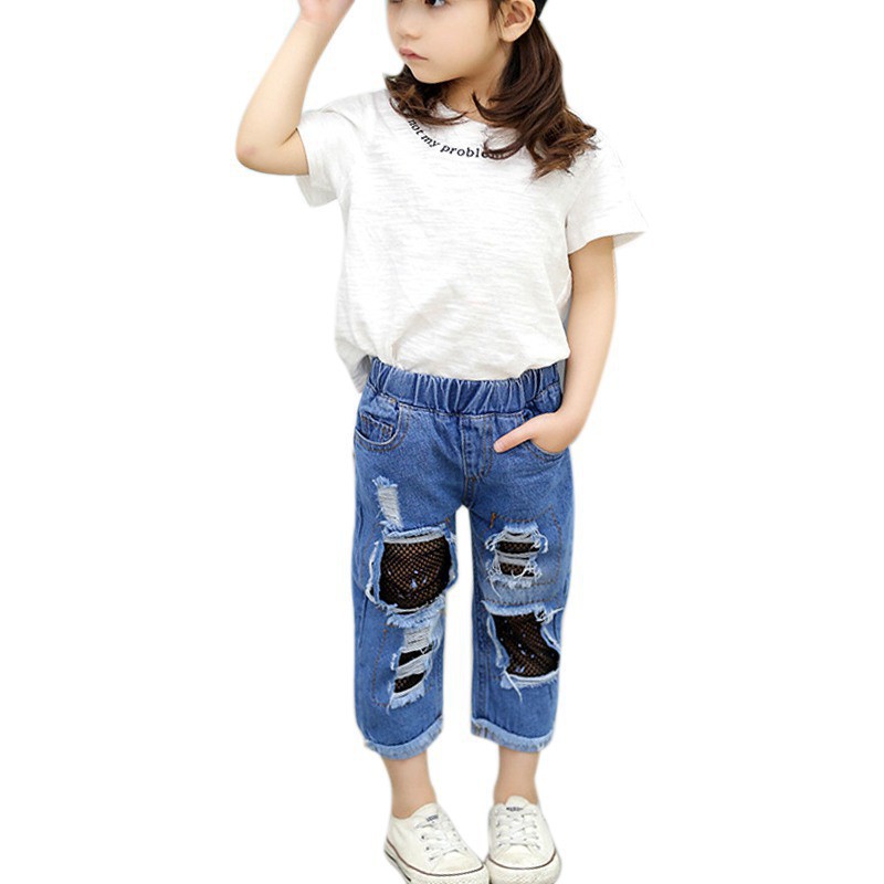 Quần short jeans dễ thương cho bé gái