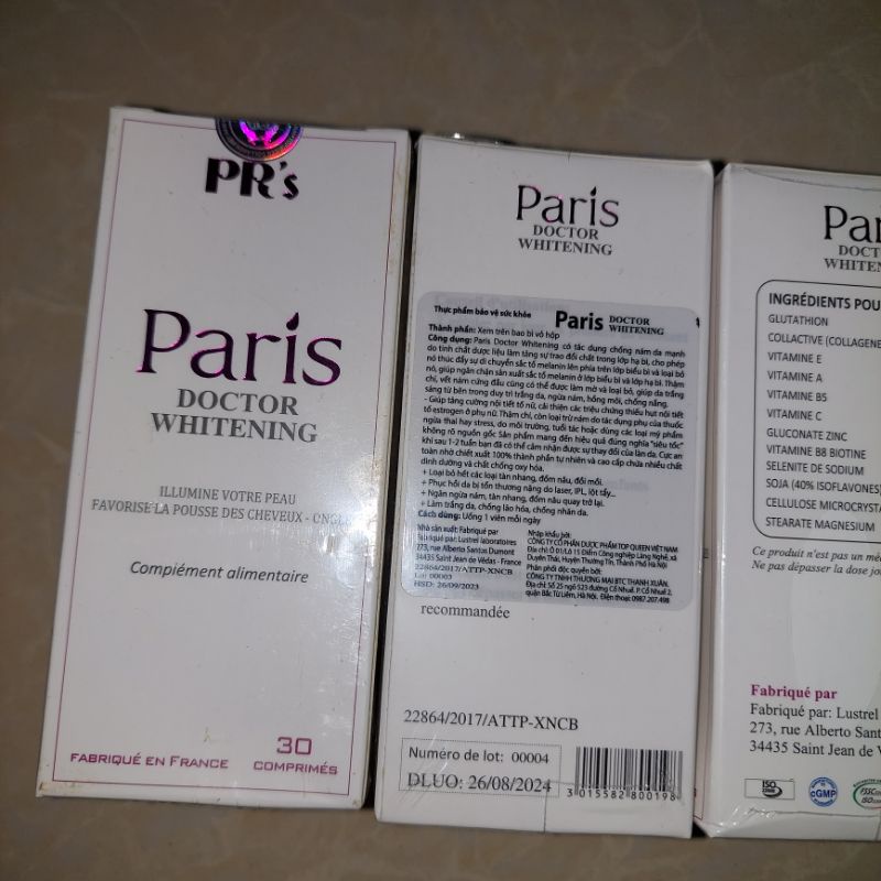 《date 2024》VIÊN UỐNG ngăn ngừa nám  PARIS DOCTOR WHITENING.