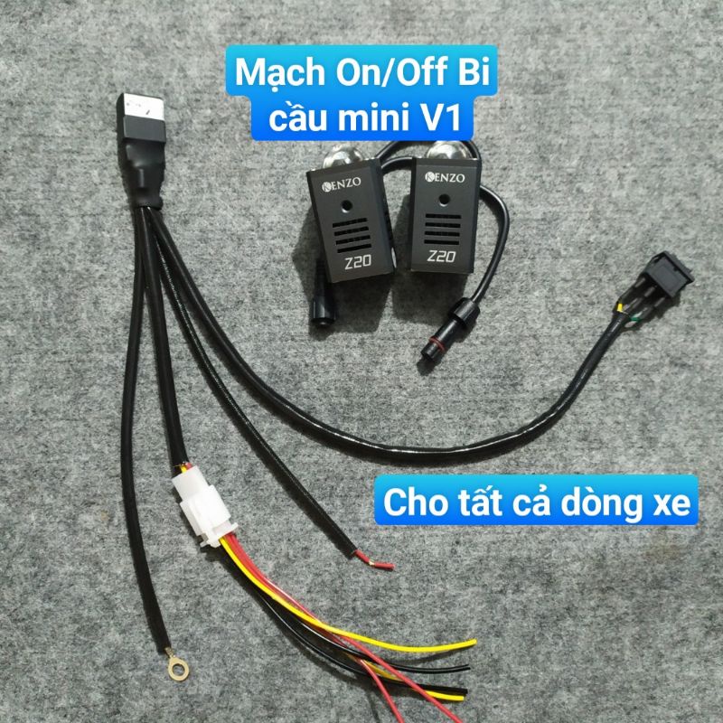 Mạch On/Off/On Bi cầu mini - V1 | Cho tất cả dòng xe | BH 1 năm