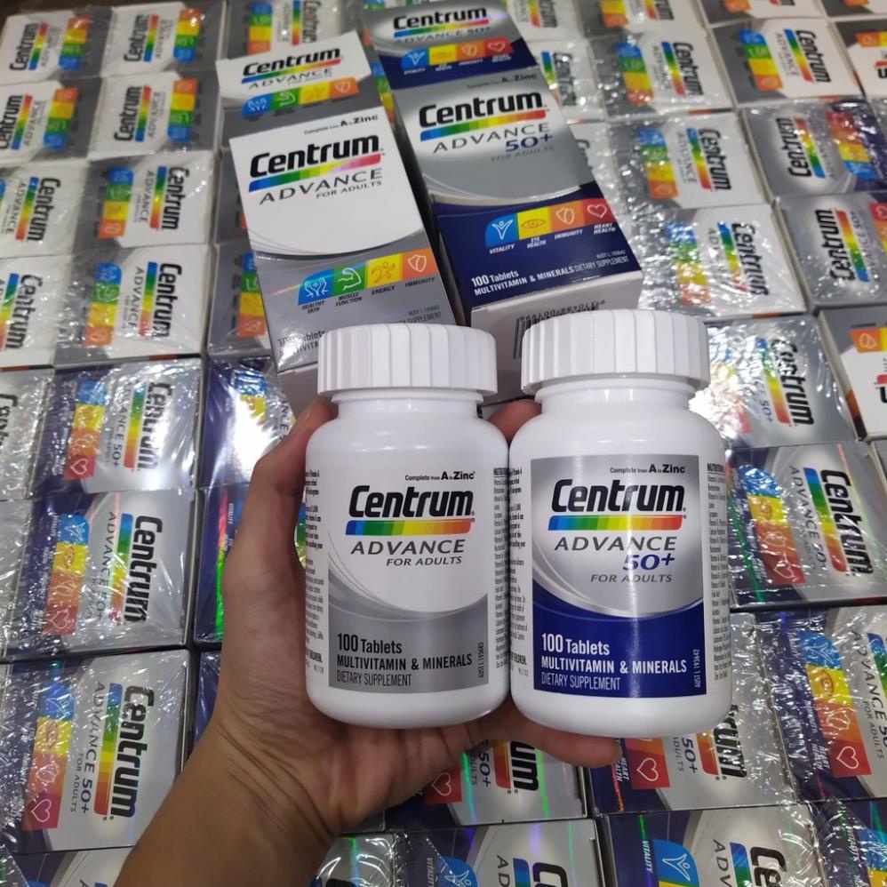 Vitamin tổng hợp Centrum Advance cho người lớn & trung niên 100 viên date 9/23 date mới nhất của hãng