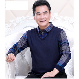 Áo Len Sơ Mi cho bố, cho ông ( ME166 )