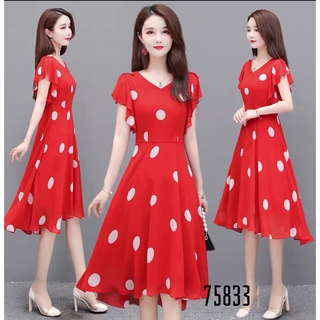 Đầm lụa bi xòe cánh tiên siêu xinh 75833