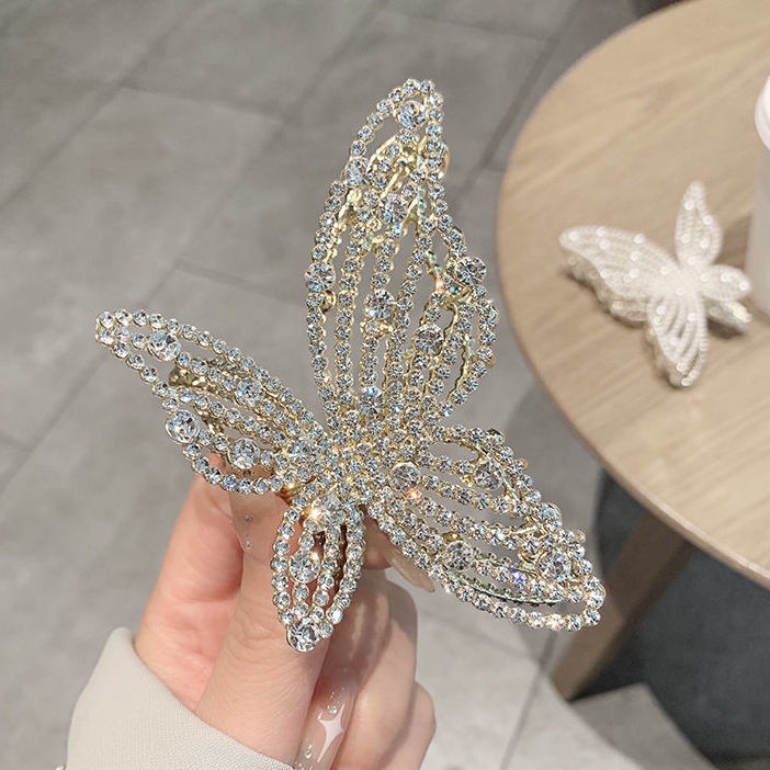 Kẹp Tóc Hình Bướm Bằng Hợp Kim Đơn Giản Thời Trang Hàn Quốc