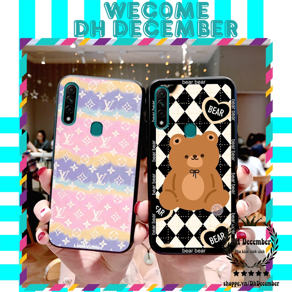 Ốp lưng Oppo A31 in hình 3D GẤU HỒNG-GẤU BE3R -XINH XẺO CỰC ĐẸP