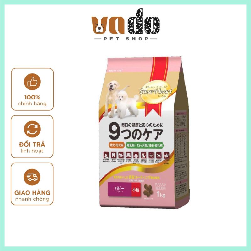 Thức ăn cho chó con Smartheart Gold Puppy 1kg