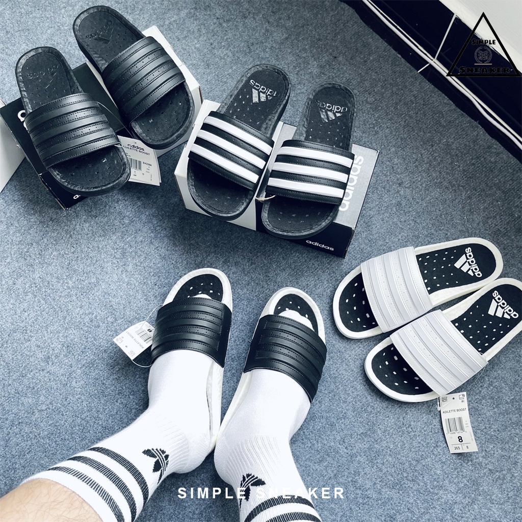 Dép Adidas Adilette Boost Chính Hãng 💙SIMPLE SNEAKER💙 Dép Quai Ngang Adilette Boost Thể Thao Nam Nữ Nhiều Màu Thời Trang