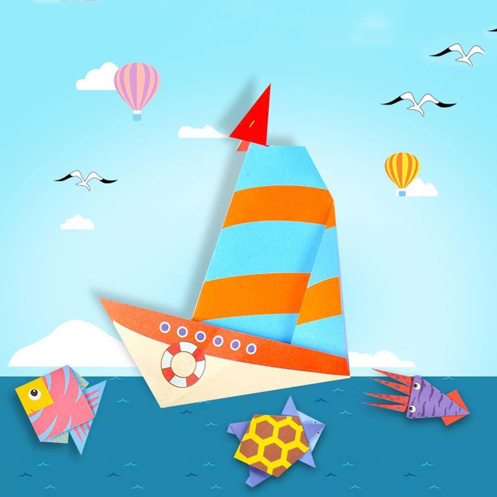 AUGUSTINE Giấy Xếp Hình Origami 54 Trang Hình Động Vật Hoạt Hình