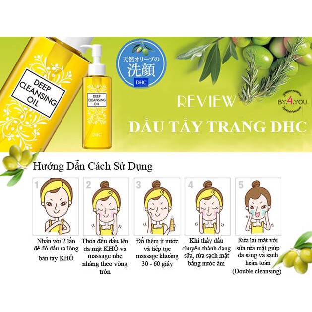 (Full 200ml) Dầu tẩy trang DHC Olive Deep Cleansing Oil Nhật Bản