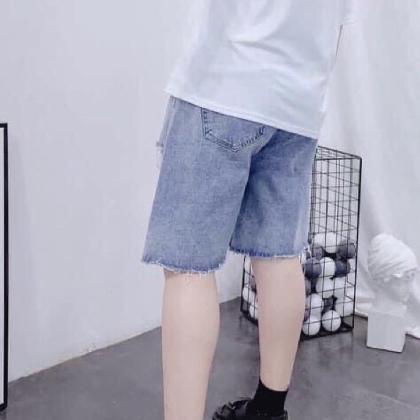 [Mã WASTMAY giảm 15% tối đa 30K đơn 150K] (Bigsize 30-35) Quần Ngố Cotton Rách Sole Đùi, Lưng Cao, Không Giãn, Tua Lai | BigBuy360 - bigbuy360.vn