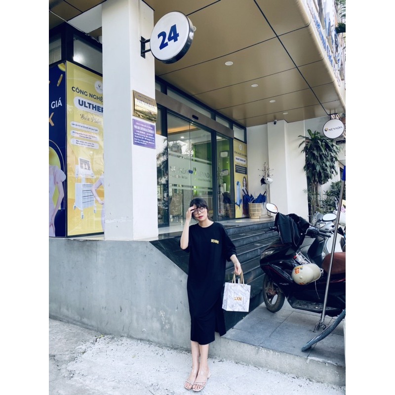 Sẵn - Váy phông dáng dài siêu rộng màu đen mã 065 kèm ảnh thật | BigBuy360 - bigbuy360.vn