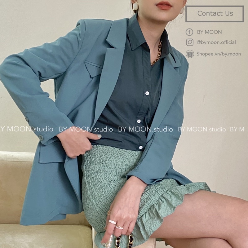 Áo blazer nữ áo vest khoác ngoài kiểu dáng hàn quốc form rộng Ulzzang thời trang thiết kế ảnh thật BY MOON - AK003 | BigBuy360 - bigbuy360.vn