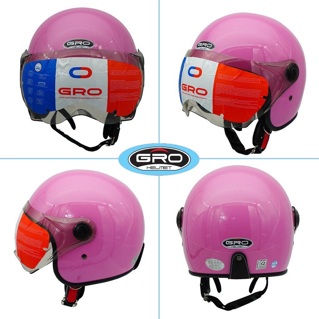 Mũ bảo hiểm thời trang, trẻ trung GRO 818KN, hai mẫu kính an toàn với vòng đầu 56 – 58 cm.