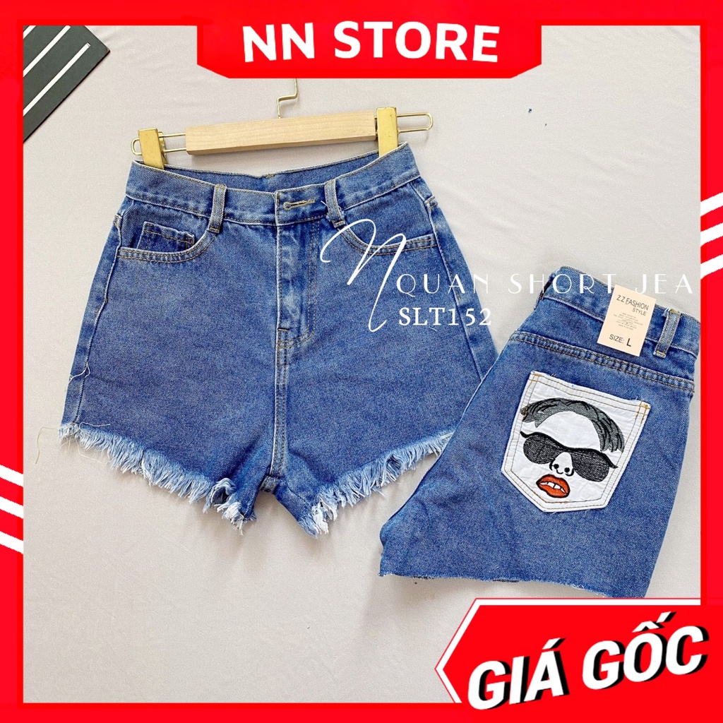 Quần short jean nữ Quần đùi nữ chất jean cao cấp SLT short jean tổng hợp