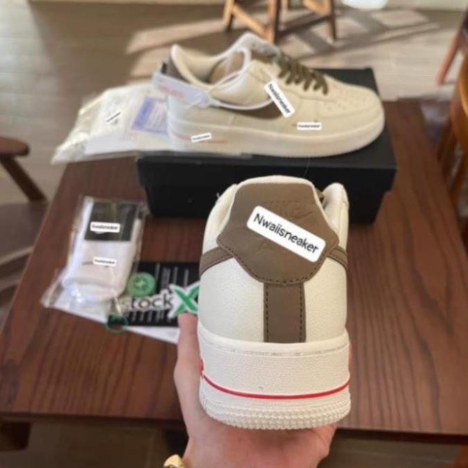 Giày thể thao Nike_AF1 vệt nâu, Giày sneaker Air Force 1 Low White Brown nam nữ cực chất dễ phối đồ 2022 | BigBuy360 - bigbuy360.vn