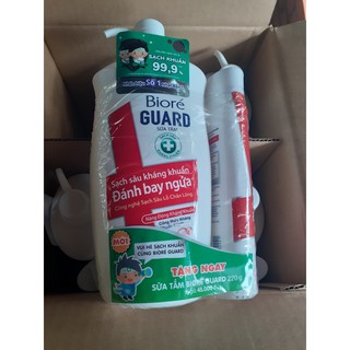 SỮA TẮM KHÁNG KHUẨN BODY GUARD BIORE 800G NĂNG ĐỘNG HỨNG KHỞI TẶNG CHAI 200G DƯỠNG DA MÀU NGẪU NHIÊN