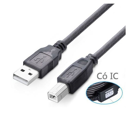 Cáp máy in USB 2.0 dài 10M Ugreen 10374 US122 (Có Chip sét) Cao Cấp Chính Hãng