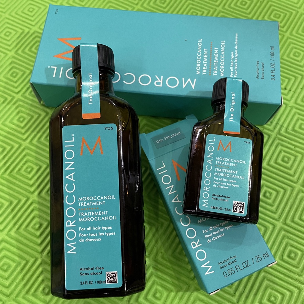 Combo Tinh dầu dưỡng tóc cao cấp Moroccanoil Treatment 100ml + 25ml ( đủ size )