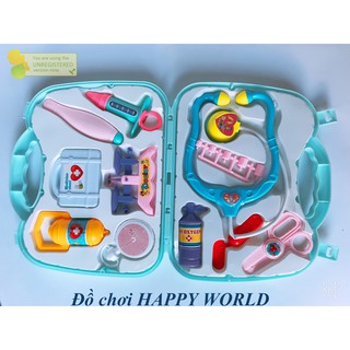 [Bác sĩ nhí] VALI ĐỒ CHƠI BÁC SĨ SẴN SÀNG CẤP CỨU BỆNH NHÂN - Đóng mở vali tiện lợi, kèm đủ thiết bị cho bác sĩ.