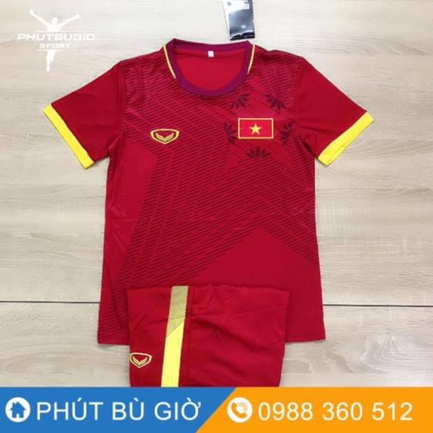 [ẢNH THẬT] Bộ quần áo đá bóng trẻ em, áo đá banh trẻ em đội tuyển Việt Nam màu đỏ cao cấp mẫu mới nhất 2019-2020 🥇