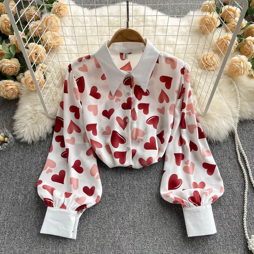 Áo Sơ Mi Chiffon Dài Tay In Họa Tiết Phong Cách Mới Cho Nữ