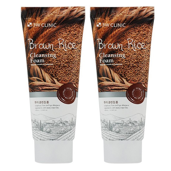 SỮA RỬA MẶT GẠO BROWN RICE FOAM CLEANSING - 3W CILINIC HÀN QUỐC