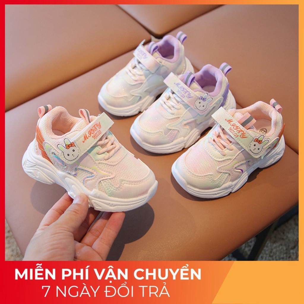 Giày thể thao siêu nhẹ hình Thỏ 8801 Quảng Châu cao cấp cho bé trai bé gái từ 1 đến 6 tuổi