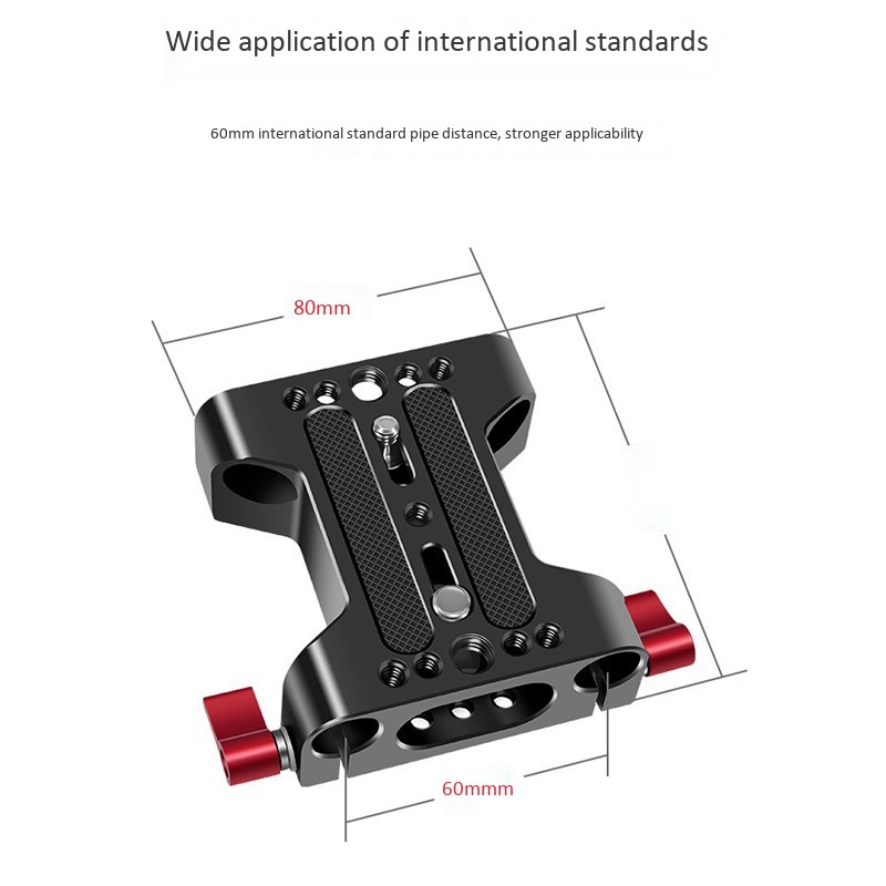 Multifunction Camera Base Plate with Rod Rail Clamp for Dslr Camera N7VN