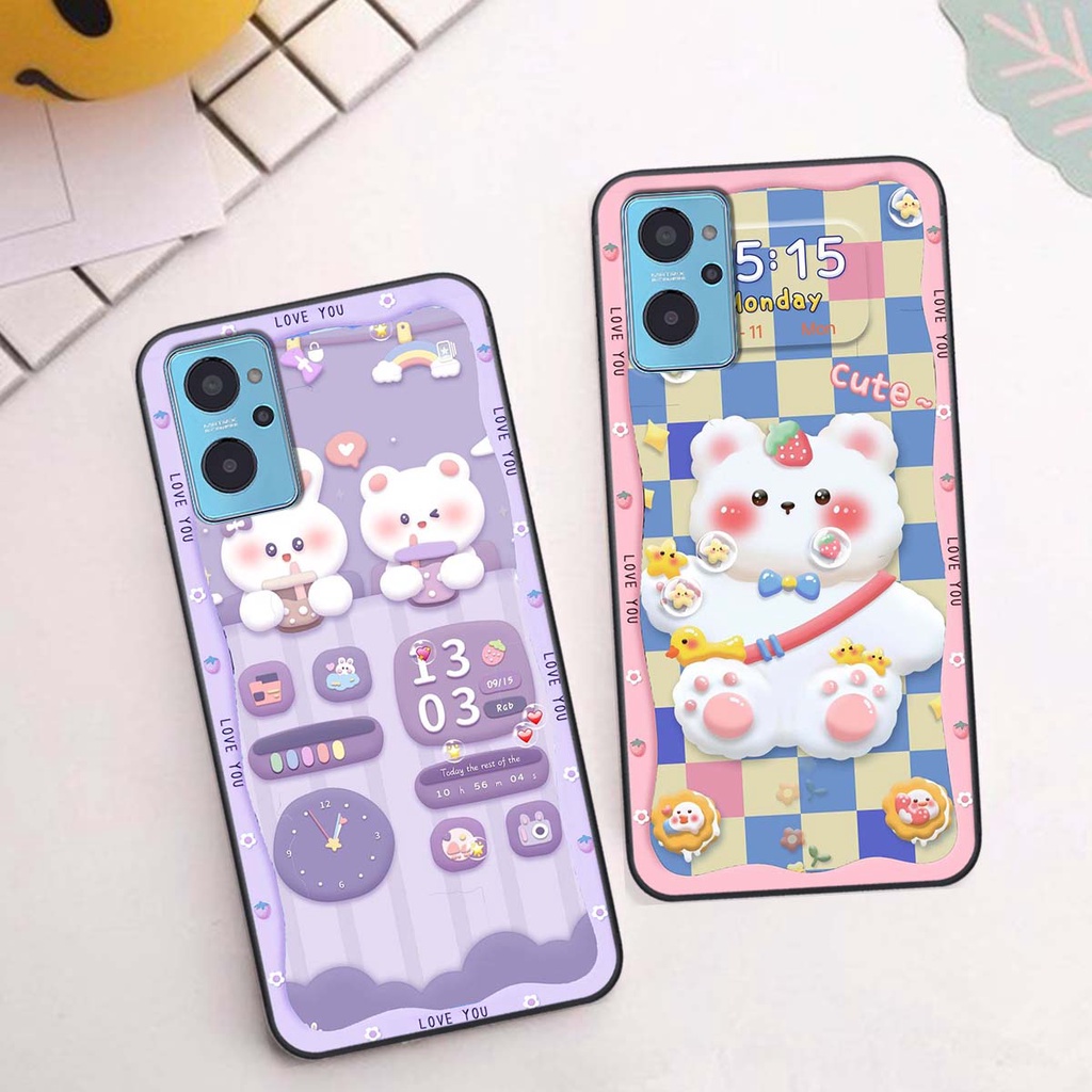 Ốp lưng Realme Realme 9 4G / 9i / 9 Pro 5G / Q5 / 9 Pro+ 5G in hình gấu cute,bò sữa 3D cute dễ thương bảo vệ điện thoại.