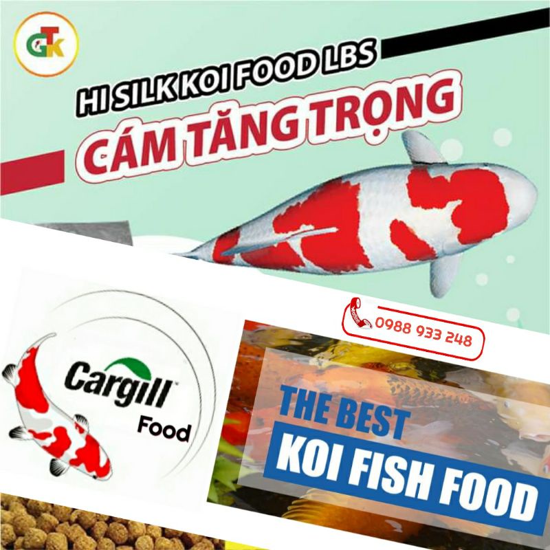 [ Giá Sỉ] 1 bao cám 5kg Cargill 7924S dành cá Chép, cá Koi