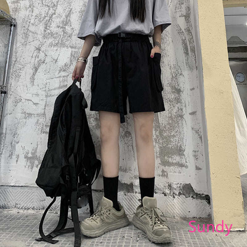 Quần short lưng cao ống rộng phong cách Hàn Quốc dành cho Nữ