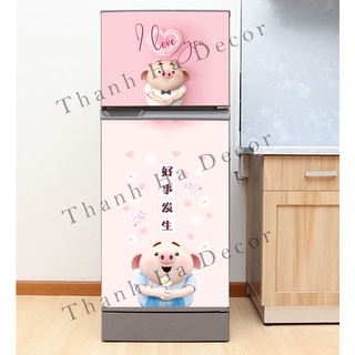 Decal dán Tủ Lạnh Pig 2022  chất liệu cao cấp