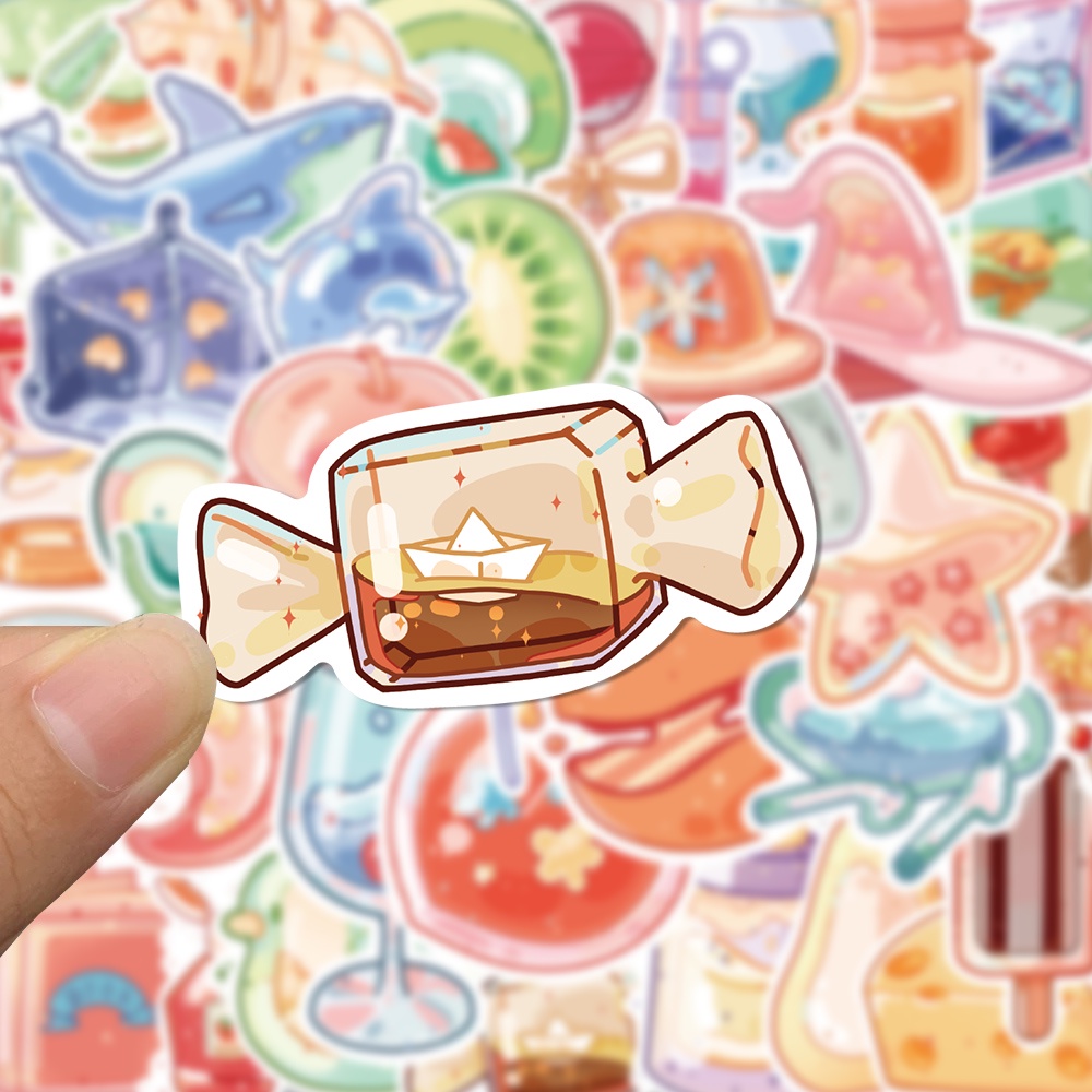 Set 40 Miếng Dán Kính Nhỏ Nhắn Chống Thấm Nước Trang Trí Sổ Tay