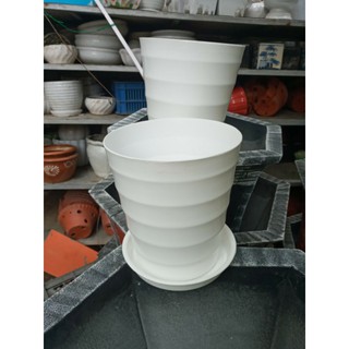 10 chậu rộng 20cm x22cm có đĩa hứng nước