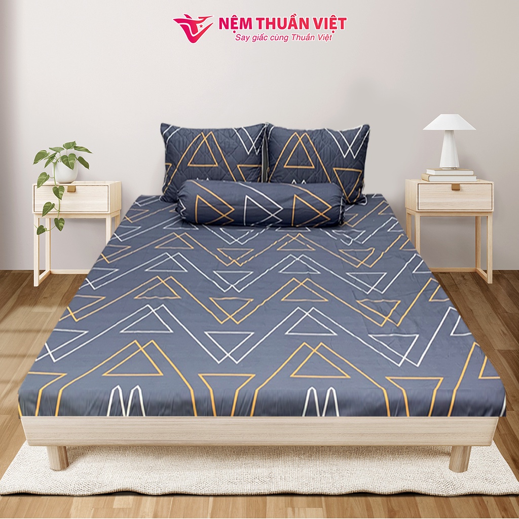 Bộ Ga Gối 100% Cotton Thuần Việt Mền Mịn, Thoáng Mát - Đa Dạng Họa Tiết
