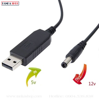 Cáp chuyển đổi USB 5V sang 12V