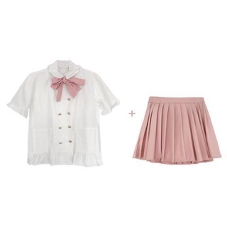 Set váy nơ học sinh