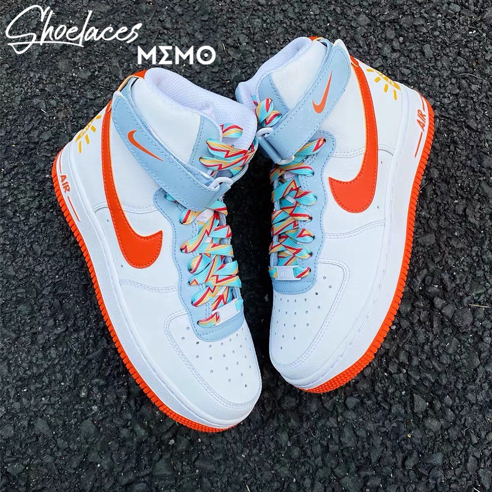 Dây Giày Nike Blazer Mid 77 White Orange -Dây Giày AF1 AJ1 Memo Custom