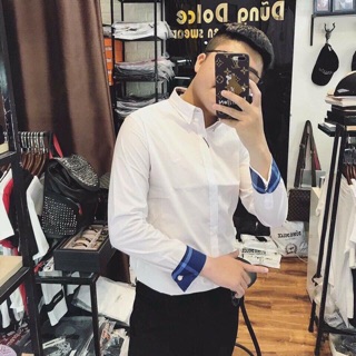 Sale sơ mi trắng ống tay bbr siêu hot chuẩn soái ca