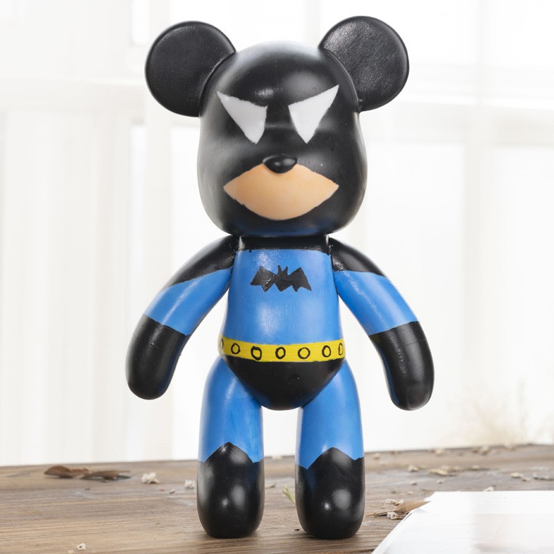 Gấu Bearbrick tô tượng sơn trang trí theo sở thích, vẽ trên phôi gấu đính đá bearbrick 23cm, giúp bé thông minh,sáng tạo