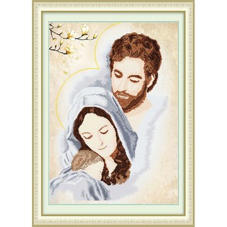 Tranh gắn đá Holy Family 2
