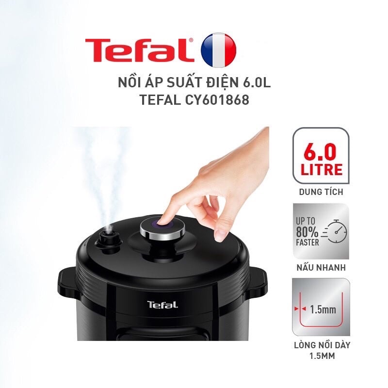 Nồi áp suất điện đa năng Tefal Home Chef 6.0L CY601868 chính hãng bh 2 năm