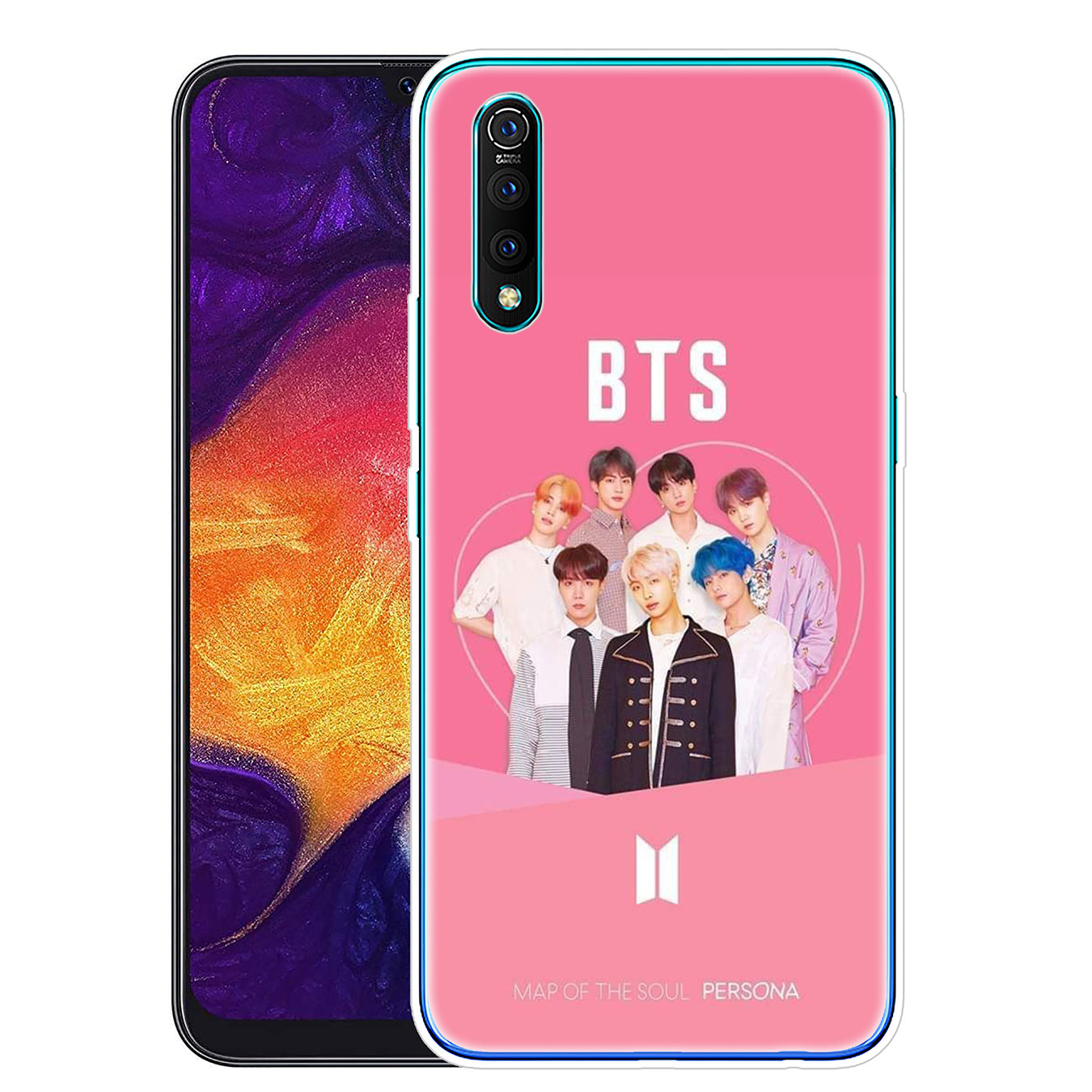 Ốp lưng silicon họa tiết nhóm nhạc BTS cho Samsung Galaxy A71 A70 M20 A6 Plus A7 A8 A9 2018 A6+ S7 Edge