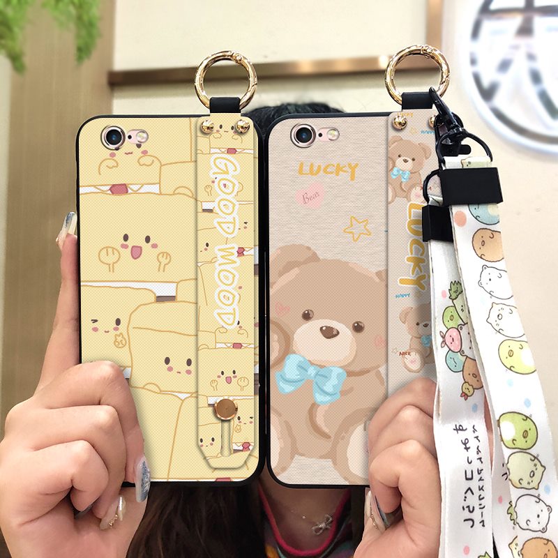 Ốp Điện Thoại Mềm Chống Nước Chống Va Đập Có Giá Đỡ Và Dây Đeo Cổ Tay Cho iphone 6 Plus/6S Plus