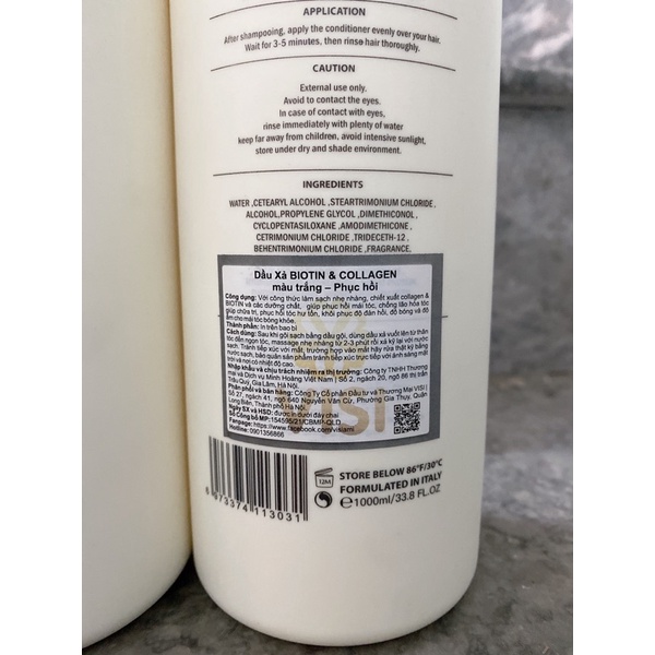 ✅[CHÍNH HÃNG] Cặp Dầu Gội Xả Biotin Collagen Trắng FreeShip Giảm Rụng Tóc,Phục Hồi Tóc Khô Xơ, Hư Tổn