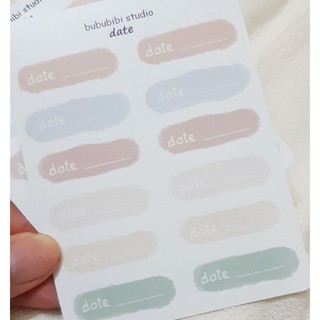 Tờ sticker dùng ghi ngày tháng cho sổ nhật ký, planner, đánh dấu lịch