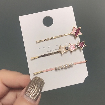 SET 3 kẹp tóc ngọc trai nhân tạo đá trong siêu xinh cho phái đẹp