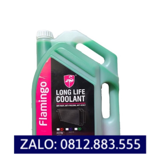 Nước làm mát động cơ ô tô Flamingo can xanh 5 lít F078